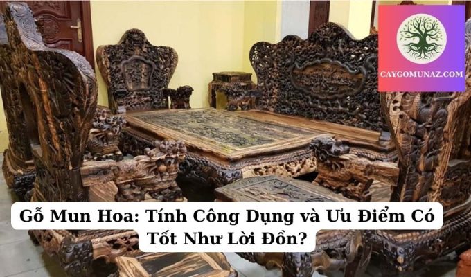 Gỗ Mun Hoa Tính Công Dụng và Ưu Điểm Có Tốt Như Lời Đồn